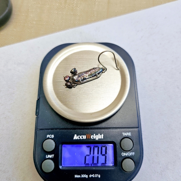 Peacock Stick Natural Pearls Dangle Earrings 925 - Picture 15 of 15